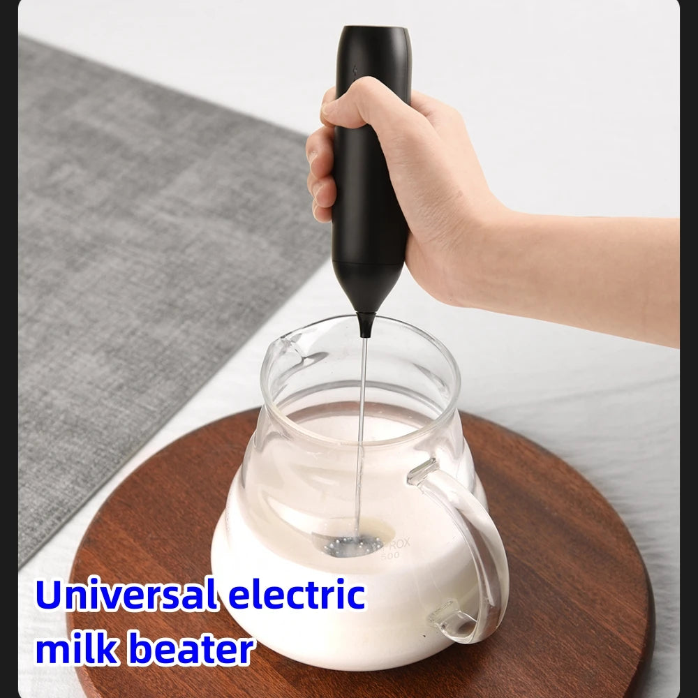 Electric Milk Frother 304 Stainless Steel Mini Foam Maker Rechargeable USB Type-C Cable Drink Mixer Whisk Beater for Coffee